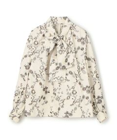 TOMORROWLAND / トゥモローランド シャツ・ブラウス（半袖以外） | タフタフラワーエンブロイダリー ボリュームボウタイブラウス