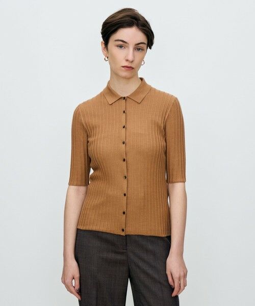 TOMORROWLAND / トゥモローランド ニット・セーター | カシミヤシルクリブ ポロカーディガン | 詳細2