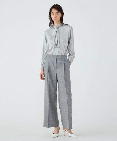 TOMORROWLAND / トゥモローランド スラックス・ドレスパンツ | ZELANDER GLEN CHECK タックワイドパンツ | 詳細1