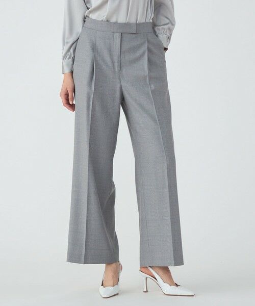 TOMORROWLAND / トゥモローランド スラックス・ドレスパンツ | ZELANDER GLEN CHECK タックワイドパンツ | 詳細3