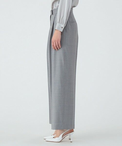 TOMORROWLAND / トゥモローランド スラックス・ドレスパンツ | ZELANDER GLEN CHECK タックワイドパンツ | 詳細4