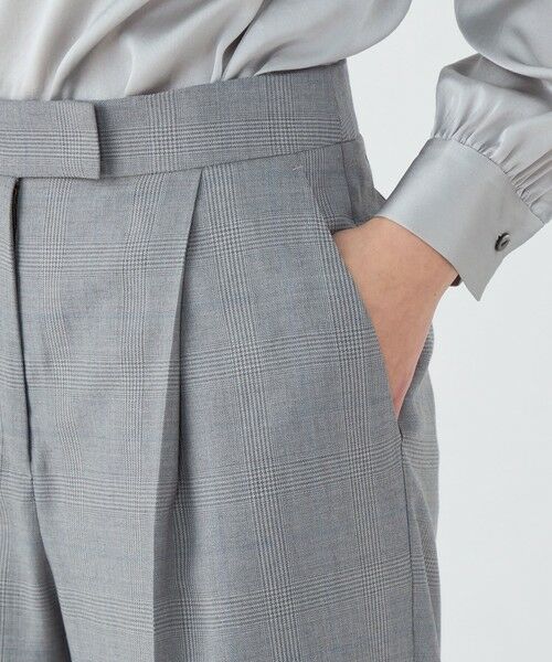 TOMORROWLAND / トゥモローランド スラックス・ドレスパンツ | ZELANDER GLEN CHECK タックワイドパンツ | 詳細9