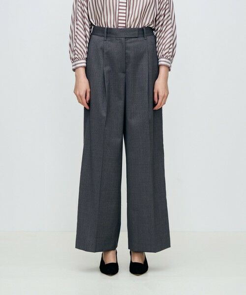 TOMORROWLAND / トゥモローランド その他パンツ | ラメグレー タックワイドパンツ | 詳細3