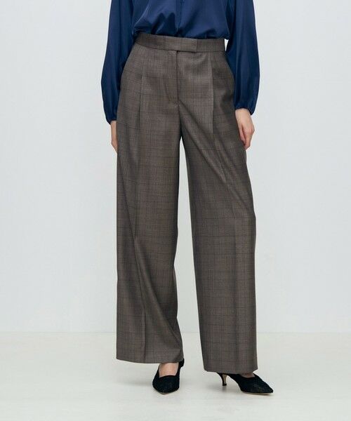 TOMORROWLAND / トゥモローランド その他パンツ | 365 GLEN CHECK タックワイドパンツ | 詳細3