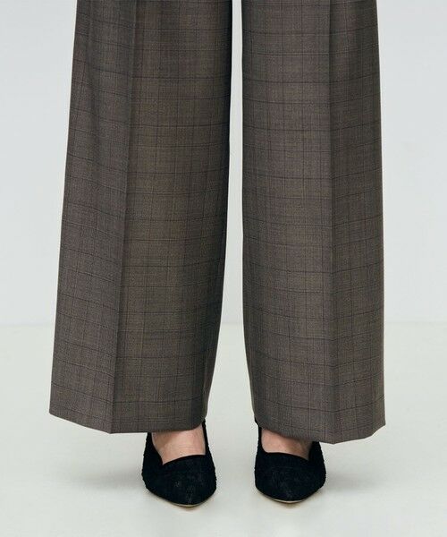 TOMORROWLAND / トゥモローランド その他パンツ | 365 GLEN CHECK タックワイドパンツ | 詳細9