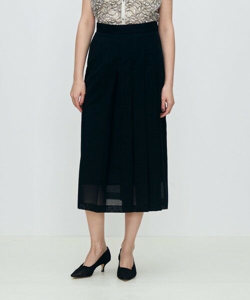 TOMORROWLAND / トゥモローランド ミニ・ひざ丈スカート | クリアーボイル アシンメトリープリーツスカート | 詳細2