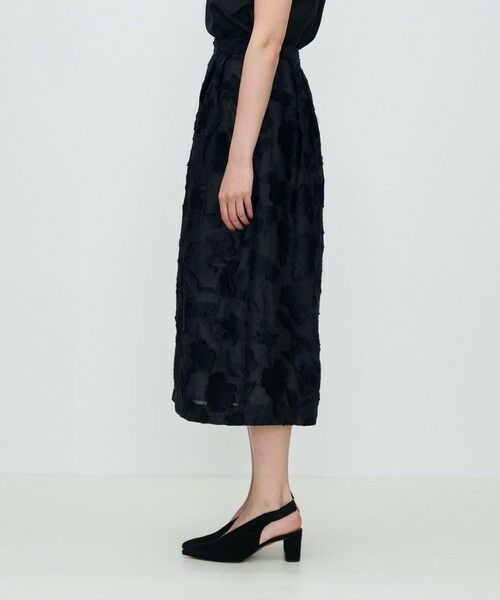 TOMORROWLAND / トゥモローランド ミニ・ひざ丈スカート | シアーカットフラワー タックフレアスカート | 詳細3