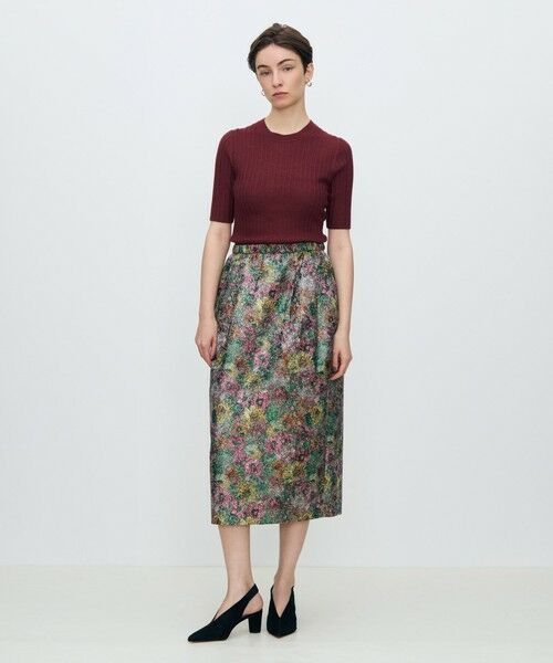 TOMORROWLAND / トゥモローランド ミニ・ひざ丈スカート | フラワーガーデン コクーンスカート | 詳細1