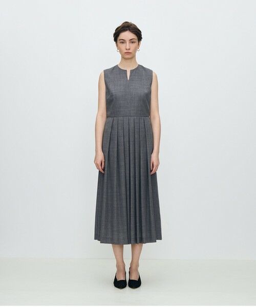 クリアーボイル キーネックワンピース （ロング・マキシ丈