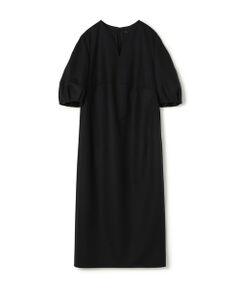 TOMORROWLAND / トゥモローランド ミニ丈・ひざ丈ワンピース | スーパーウールウィーブ ハイウエストIラインワンピース