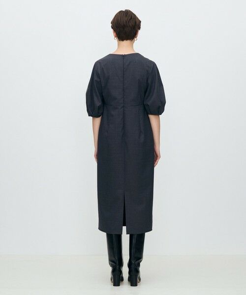 TOMORROWLAND / トゥモローランド ミニ丈・ひざ丈ワンピース | スーパーウールウィーブ ハイウエストIラインワンピース | 詳細3