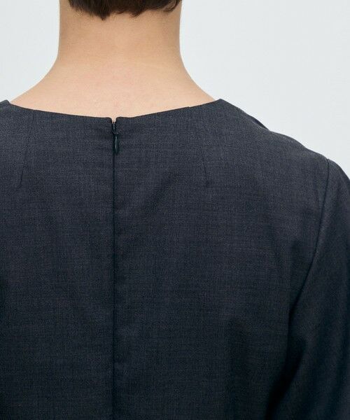 TOMORROWLAND / トゥモローランド ミニ丈・ひざ丈ワンピース | スーパーウールウィーブ ハイウエストIラインワンピース | 詳細5