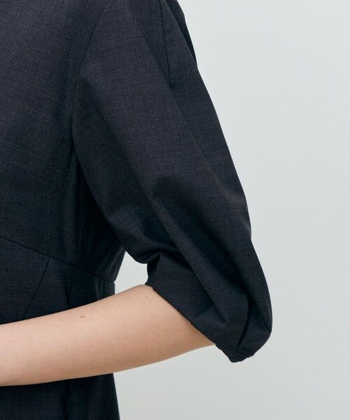 TOMORROWLAND / トゥモローランド ミニ丈・ひざ丈ワンピース | スーパーウールウィーブ ハイウエストIラインワンピース | 詳細6