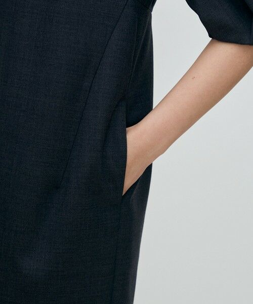 TOMORROWLAND / トゥモローランド ミニ丈・ひざ丈ワンピース | スーパーウールウィーブ ハイウエストIラインワンピース | 詳細7