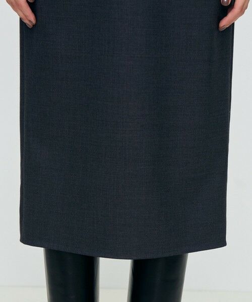 TOMORROWLAND / トゥモローランド ミニ丈・ひざ丈ワンピース | スーパーウールウィーブ ハイウエストIラインワンピース | 詳細8