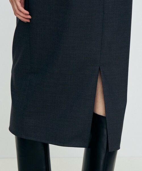 TOMORROWLAND / トゥモローランド ミニ丈・ひざ丈ワンピース | スーパーウールウィーブ ハイウエストIラインワンピース | 詳細9