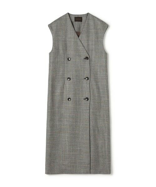 TOMORROWLAND/トゥモローランド SILK AIR GLEN CHECK ジレワンピース 16 グレー系 34(7号) TOMORROWLAND/トゥモローランド SILK AIR GLEN CHECK ジレワンピース 16 グレー系 34(7号)