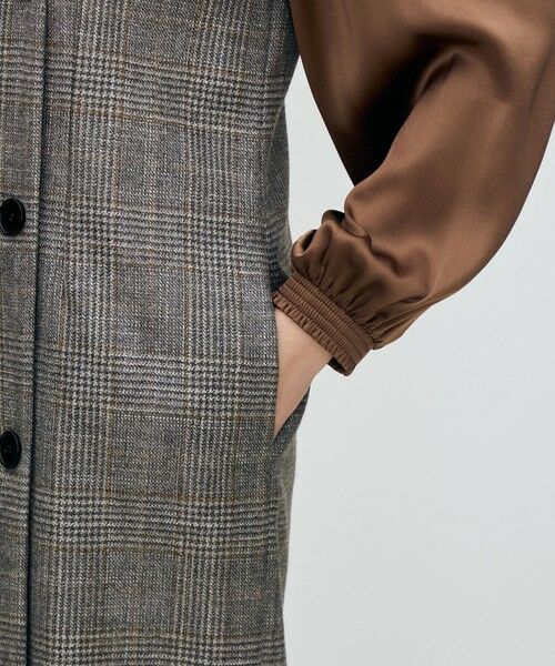 TOMORROWLAND / トゥモローランド ミニ丈・ひざ丈ワンピース | SILK AIR GLEN CHECK ジレワンピース | 詳細6