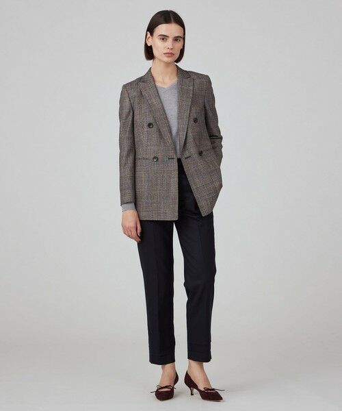 TOMORROWLAND / トゥモローランド テーラードジャケット | SILK AIR GLEN CHECK ダブルブレストジャケット | 詳細1