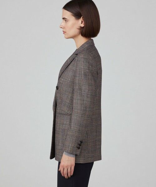 TOMORROWLAND / トゥモローランド テーラードジャケット | SILK AIR GLEN CHECK ダブルブレストジャケット | 詳細3