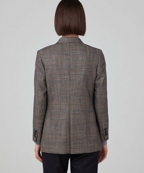 TOMORROWLAND / トゥモローランド テーラードジャケット | SILK AIR GLEN CHECK ダブルブレストジャケット | 詳細4