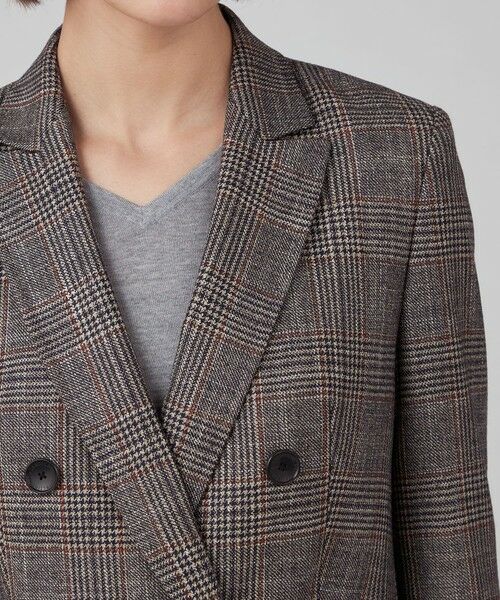 TOMORROWLAND / トゥモローランド テーラードジャケット | SILK AIR GLEN CHECK ダブルブレストジャケット | 詳細6