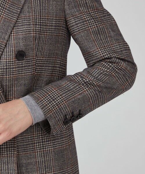 TOMORROWLAND / トゥモローランド テーラードジャケット | SILK AIR GLEN CHECK ダブルブレストジャケット | 詳細7