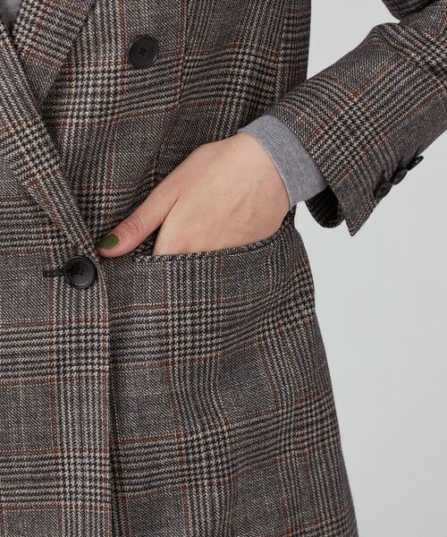 TOMORROWLAND / トゥモローランド テーラードジャケット | SILK AIR GLEN CHECK ダブルブレストジャケット | 詳細8