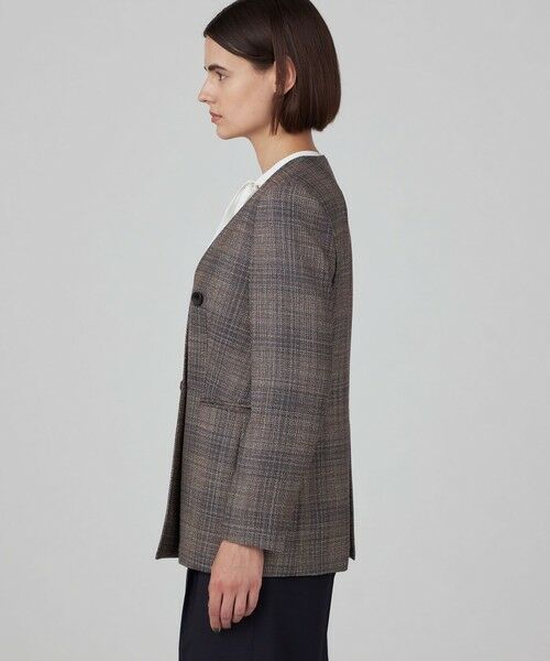 TOMORROWLAND / トゥモローランド ノーカラージャケット | SILK AIR ERICA Vカラーダブルブレストジャケット | 詳細3