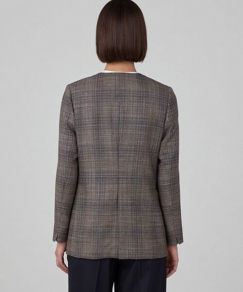 TOMORROWLAND / トゥモローランド ノーカラージャケット | SILK AIR ERICA Vカラーダブルブレストジャケット | 詳細4