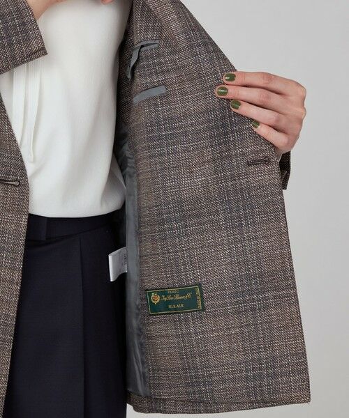 TOMORROWLAND / トゥモローランド ノーカラージャケット | SILK AIR ERICA Vカラーダブルブレストジャケット | 詳細5