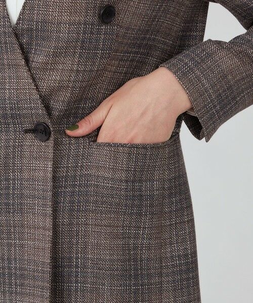 TOMORROWLAND / トゥモローランド ノーカラージャケット | SILK AIR ERICA Vカラーダブルブレストジャケット | 詳細8