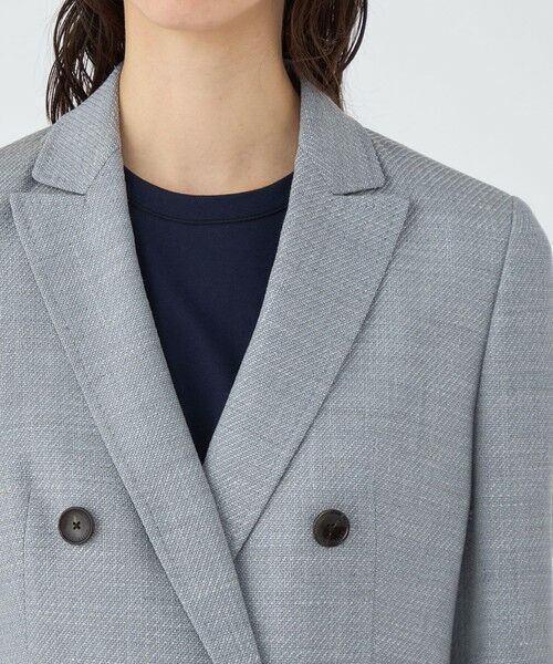 TOMORROWLAND / トゥモローランド テーラードジャケット | JERSELY BLUE ダブルブレストジャケット | 詳細6
