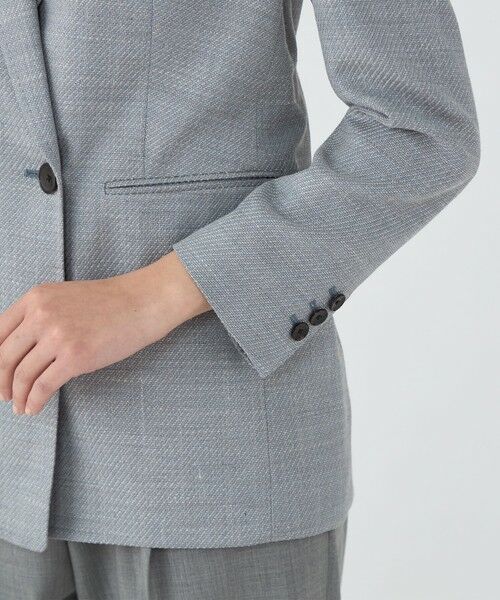 TOMORROWLAND / トゥモローランド テーラードジャケット | JERSELY BLUE ダブルブレストジャケット | 詳細7