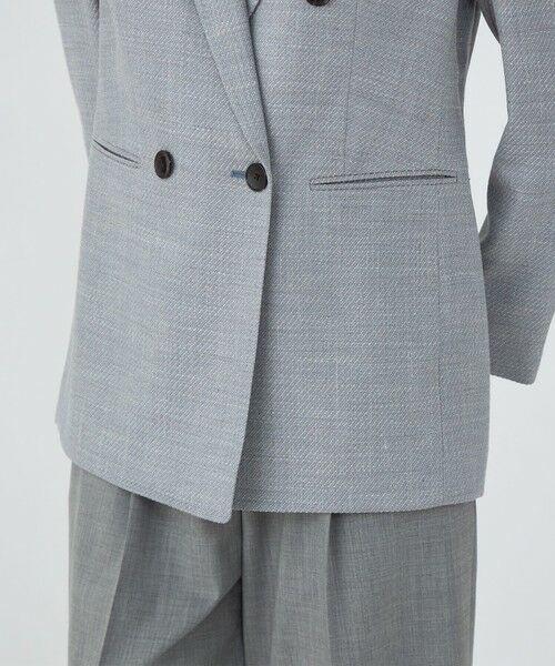 TOMORROWLAND / トゥモローランド テーラードジャケット | JERSELY BLUE ダブルブレストジャケット | 詳細8