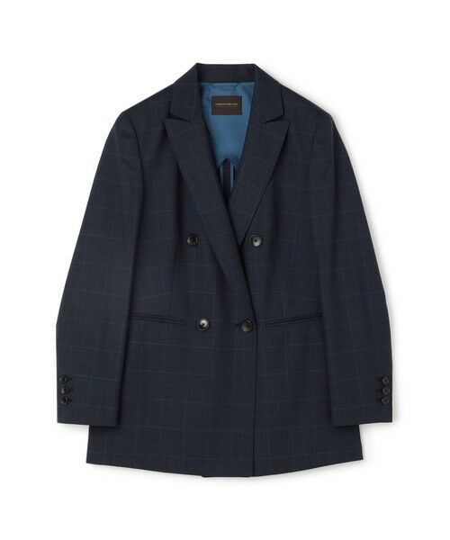 TOMORROWLAND / トゥモローランド テーラードジャケット | 365 BLUE WINDOWPANE ダブルブレストジャケット(68 ネイビー系)