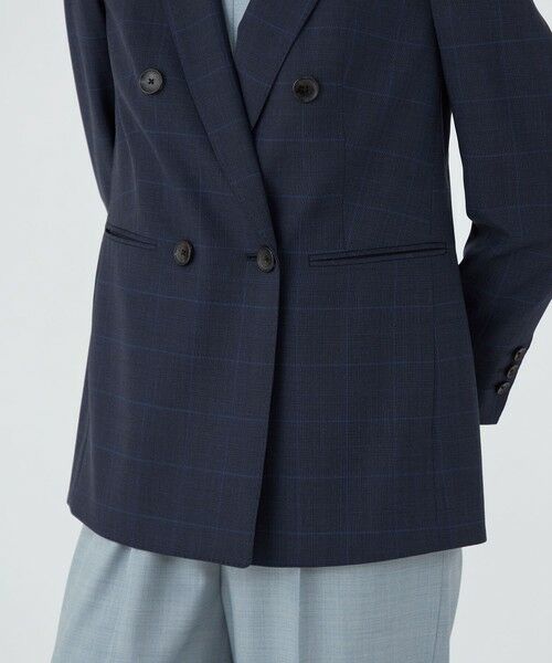 TOMORROWLAND / トゥモローランド テーラードジャケット | 365 BLUE WINDOWPANE ダブルブレストジャケット | 詳細8