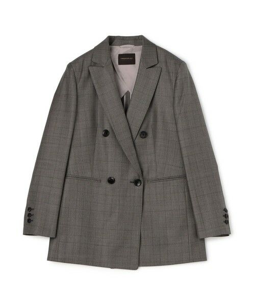 TOMORROWLAND/トゥモローランド 365 GLEN CHECK ダブルブレストジャケット 48 ブラウン系 38(11号) TOMORROWLAND/トゥモローランド 365 GLEN CHECK ダブルブレストジャケット 48 ブラウン系 38(11号)