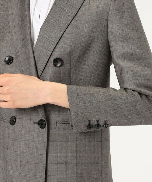 TOMORROWLAND / トゥモローランド テーラードジャケット | 365 GLEN CHECK ダブルブレストジャケット | 詳細8