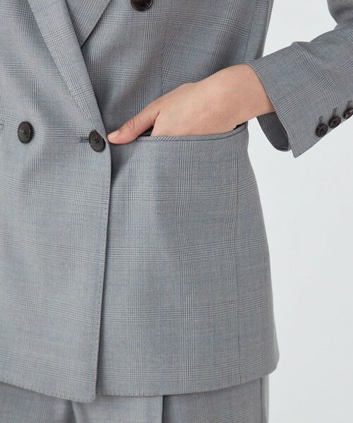 TOMORROWLAND / トゥモローランド テーラードジャケット | ZELANDER GLEN CHECK ダブルブレストジャケット | 詳細9