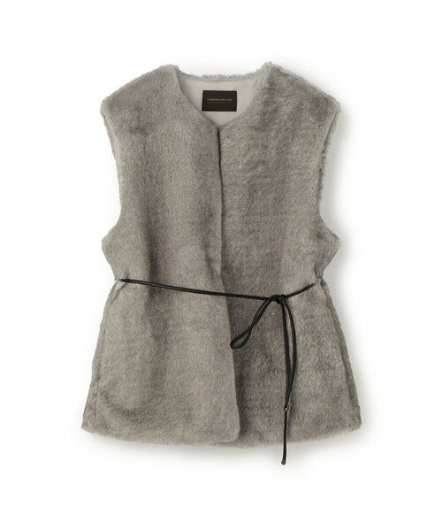 TOMORROWLAND / トゥモローランド ベスト | フェイクミンク ベルテッドジレ(15 グレー)