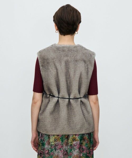 TOMORROWLAND / トゥモローランド ベスト | フェイクミンク ベルテッドジレ | 詳細4