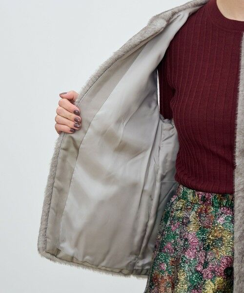 TOMORROWLAND / トゥモローランド ベスト | フェイクミンク ベルテッドジレ | 詳細5