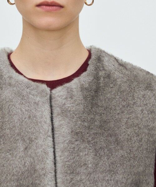 TOMORROWLAND / トゥモローランド ベスト | フェイクミンク ベルテッドジレ | 詳細6