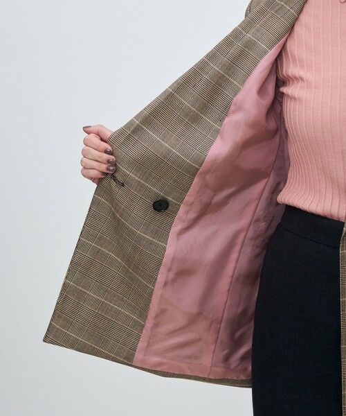 TOMORROWLAND / トゥモローランド テーラードジャケット | バーガンディーグレンチェック ダブルブレストジャケット | 詳細5