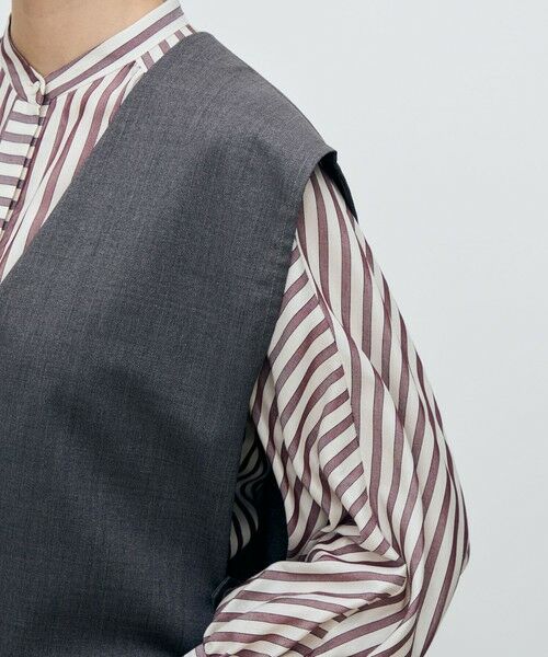 TOMORROWLAND / トゥモローランド ベスト | ラメグレー Vネックジレ | 詳細7