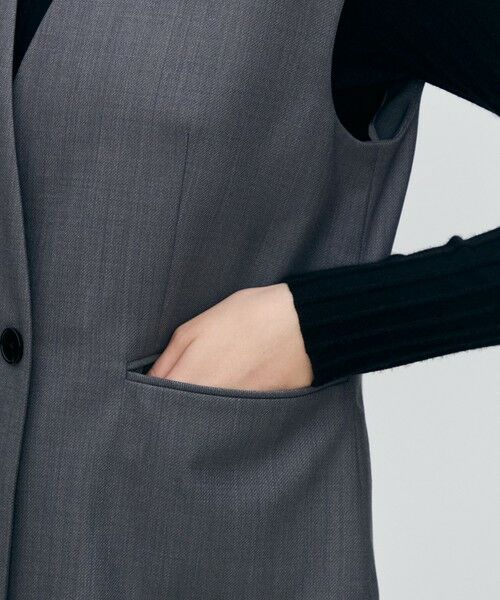 TOMORROWLAND / トゥモローランド ベスト | ウーステッドカルゼ キザミカラージレ | 詳細9