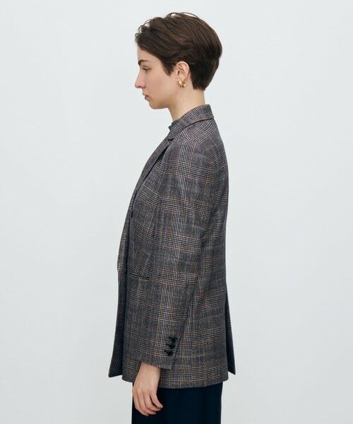 TOMORROWLAND / トゥモローランド テーラードジャケット | SILK AIR GLEN CHECK ダブルブレストジャケット | 詳細3