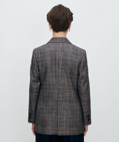 TOMORROWLAND / トゥモローランド テーラードジャケット | SILK AIR GLEN CHECK ダブルブレストジャケット | 詳細4