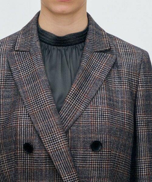 TOMORROWLAND / トゥモローランド テーラードジャケット | SILK AIR GLEN CHECK ダブルブレストジャケット | 詳細6